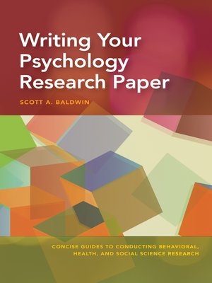 cover image of Writing Your Psychology Research Paper